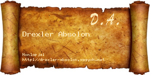 Drexler Absolon névjegykártya